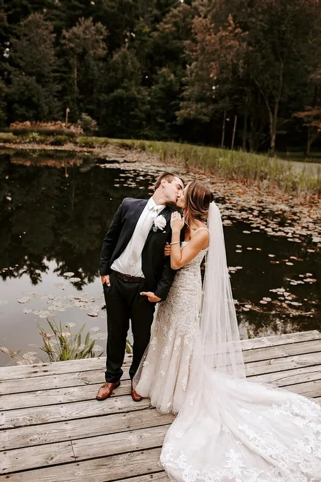 kissing by the pond